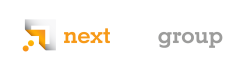 Next Tech Group logo reverse colours